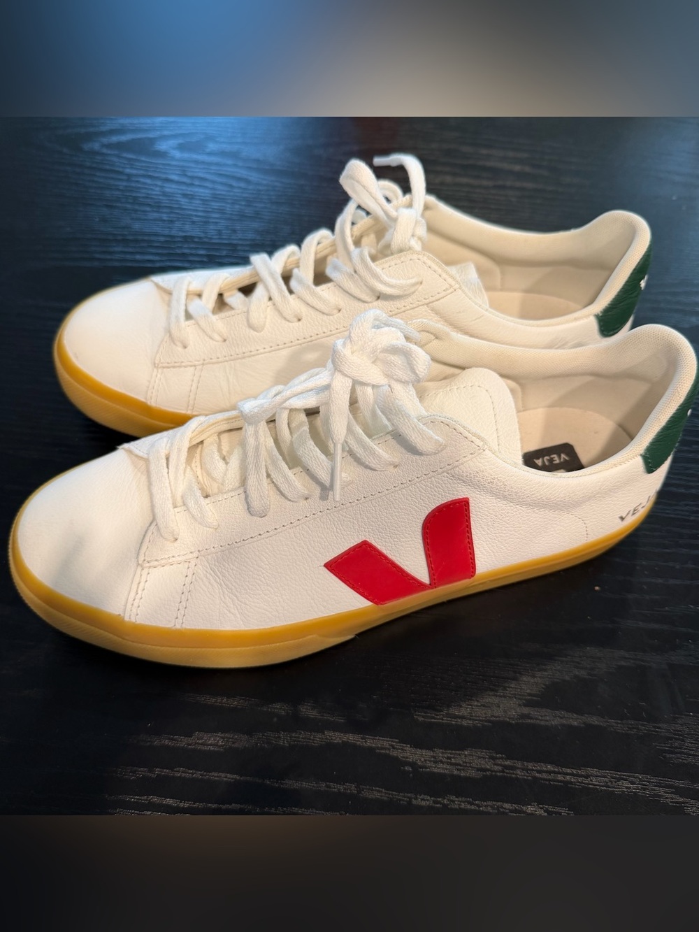 Veja Campo ChromeFree® Leather Sneakers Size Mens 10 Extra White Pekin Poker - Picture 4 of 15